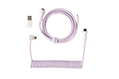 Toetsenbord - Keychron Gekrulde aviator USB 8K-kabel met haakse connector (Light Purple) - Toetsenbordkabel - Paars - Cab-45