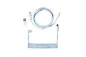 Toetsenbord - Keychron Gekrulde aviator USB 8K-kabel met haakse connector (Light Blue) - Toetsenbordkabel - Blauw - Cab-47
