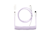 Toetsenbord - Keychron Gekrulde aviator USB 8K-kabel met rechte connector (Light Purple) - Toetsenbordkabel - Paars - Cab-34