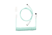 Toetsenbord - Keychron Gekrulde aviator USB 8K-kabel met rechte connector (Mint) - Toetsenbordkabel - Groen - Cab-35