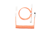 Toetsenbord - Keychron Gekrulde aviator USB 8K-kabel met rechte connector (Pink Orange) - Toetsenbordkabel - Oranje - Cab-31