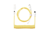 Toetsenbord - Keychron Gekrulde aviator USB 8K-kabel met rechte connector (Yellow) - Toetsenbordkabel - Geel - Cab-33