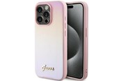 Mobiel - Covers & Cases - GUESS Saffiano Iridescent Script case for iPhone 15 Pro - pink - 3666339224806