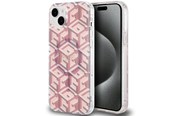 Mobiel - Covers & Cases - GUESS IML GCube MagSafe case for iPhone 15 / 14 / 13 - pink - 3666339221980