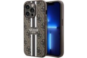 Mobiel - Covers & Cases - GUESS 4G Printed Stripes MagSafe case for iPhone 15 Pro - brown - 3666339203467