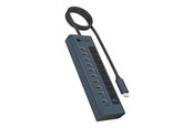 USB hub - ICY BOX IB-HUB1450-C31 - hub - 10 ports USB hub - 10 - Blauw - IB-HUB1450-C31