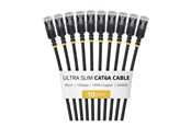 Netwerk - kabel - StarTech.com Startech patch cable - 30 cm - black - Zwart - 6ASTP34BKS30CM10PK