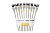 Netwerk - kabel - StarTech.com Startech patch cable - 15 cm - grey - Grijs - 6ASTP34GRS15CM10PK