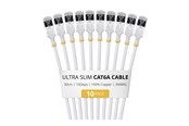 Netwerk - kabel - StarTech.com Startech patch cable - 30 cm - white - Wit - 6ASTP34WHS30CM10PK
