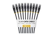 Netwerk - kabel - StarTech.com Startech patch cable - 25 cm - black - Zwart - N6PAT25CMBKS10PK