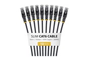 Netwerk - kabel - StarTech.com Startech patch cable - 50 cm - black - Zwart - N6PAT50CMBKS10PK