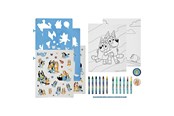 Creatief spelen - Undercover BLUEY stencil and colouring set.49pc - BLUI1220