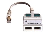 Netwerk - kabel - Roline Telegärtner T-Adapter ISDN/ISDN - Grijs - 0.1m - 21.17.3034