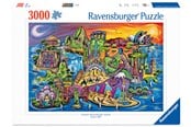 Puzzels - Ravensburger Eiland vol bezienswaardigheden 3000p - 12001825