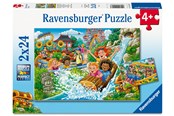 Puzzels - Ravensburger Pretpark 2x24p - 12004258