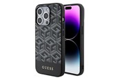 Mobiel - Covers & Cases - GUESS GCube Stripes MagSafe case for iPhone 15 Pro Max - black - 3666339194734