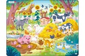 Puzzels - Larsen Puzzles Puzzle: Cute Farm Animals – 19 pieces Maxi (36.5 x 28.5 cm) 2D Puzzels - BM11