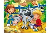 Puzzels - Larsen Puzzles Farm puzzle for children with a cow – 18 pieces Maxi (36.5 x 28.5 cm) 2D Puzzels - BM5