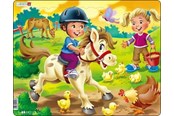 Puzzels - Larsen Puzzles Farm Jigsaw Puzzle for Children with Pony – 16 Pieces Maxi (36.5 x 28.5 cm) 2D Puzzels - BM8