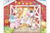 Puzzels - Larsen Puzzles Puzzle: Cute Animals in the Barn – 21 pieces Maxi (36.5 x 28.5 cm) 2D Puzzels - BM9