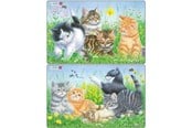 Puzzels - Larsen Puzzles Cute Kittens Puzzle 2 assorted designs – 10 pieces Midi (28.5 cm x 18.3 cm) 2D Puzzels - CU5