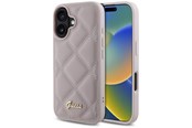 Mobiel - Covers & Cases - GUESS Quilted Metal Logo iPhone 16 Case - Pink - 3666339345082