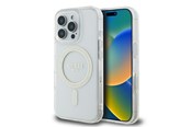 Mobiel - Covers & Cases - GUESS GUHMP16LHFGERET iPhone 16 Pro 6.3" transparent hardcase IML Glitter Circle MagSafe - 3666339307578