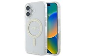 Mobiel - Covers & Cases - GUESS IML Glitter Circle MagSafe iPhone 16 Case - Clear - 3666339307554