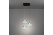 Lampen - EGLO ALAMITO CLUSTER Ø:425 CCT ZWART STRUCTUUR/GROEN/HELDER - 902575