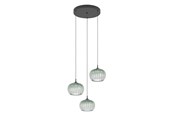 Lampen - EGLO ALAMITO CLUSTER Ø:425 CCT ZWART STRUCTUUR/GROEN/HELDER - 902575