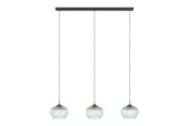 Lampen - EGLO ALAMITO EETTAFELLAMP L770 CCT 3L ZWART STRUCTUUR/GROEN/HELDER - 902574