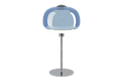 Lampen - EGLO BELOMONTEJO TAFELLAMP H415 E27 M/SCHAKELAAR CHROOM/WIT/BLAUW - 903016
