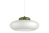 Lampen - EGLO BERARDELLI HANG LAMP Ø:320 GROEN/WIT - 903003