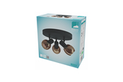 Lampen - EGLO CASTELLAZO PLAFONNIÈRE Ø:250 3L E14 ZWART/KOPER - 902465