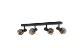 Lampen - EGLO CASTELLAZO SPOTRAIL L580 4L E14 ZWART/KOPER - 902466