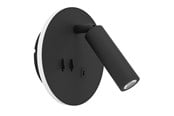 Lampen - EGLO FANZAROTTA 1 SPOT ROND Ø:145 M/SCHAKELAAR+ USB-C ZWART - 902162