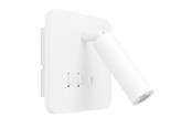 Lampen - EGLO FANZAROTTA SPOT VIERKANT H145 M/SCHAKELAAR+ USB-C WIT - 902165