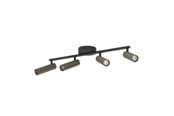 Lampen - EGLO VALPROTO SPOTRAIL L550 4L CCT ZWART/DONKER BRONS - 902703