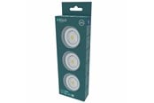 Lampen - EGLO YAMENZI onderkast batterij Ø:68 3 stuks met schakelaar IP65 zilver - 902962