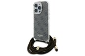 Mobiel - Covers & Cases - GUESS Crossbody Cord 4G Print Case for iPhone 16 Pro Max - Brown - 3666339345198