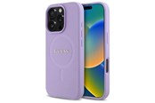 Mobiel - Covers & Cases - GUESS Saffiano MagSafe case for iPhone 16 Pro - purple - 3666339346287