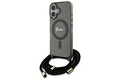 Mobiel - Covers & Cases - GUESS Crossbody Cord Script MagSafe iPhone 16 Case - Black - 3666339345648