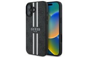 Mobiel - Covers & Cases - GUESS 4G Printed Stripes MagSafe case for iPhone 16 - black - 3666339342081