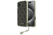 Mobiel - Covers & Cases - GUESS 4G Charms Collection iPhone 16 Plus Case - Brown - 3666339345938
