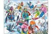 Puzzels - Larsen Puzzles Snowmobile and Snowboards Jigsaw Puzzle – 57 pieces Maxi (36.5 x 28.5 cm) 2D Puzzels - PG7