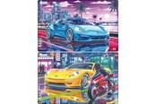 Puzzels - Larsen Puzzles "Elegant Sports Cars in the City" Jigsaw Puzzle – 30 pieces Midi (28.5 x 18.3 cm) 2 assorted designs 2D Puzzels - U21