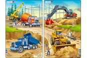 Puzzels - Larsen Puzzles Construction Jigsaw Puzzle (2 assorted designs) – 20 pieces Midi (28.5 cm x 18.3 cm) 2D Puzzels - U4