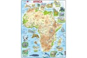 Puzzels - Larsen Puzzles Africa Topographic Map Jigsaw Puzzle – 63 pieces Maxi (36.5 x 28.5 cm) 2D Puzzels - A22