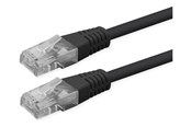 Netwerk - kabel - Roline patch cable - 50 cm - black pantone 3C - Zwart - 21.51.1525