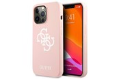 Mobiel - Covers & Cases - GUESS Silicone 4G Logo Case for iPhone 13 Pro Max 6.7" - Pink - 3666339024345